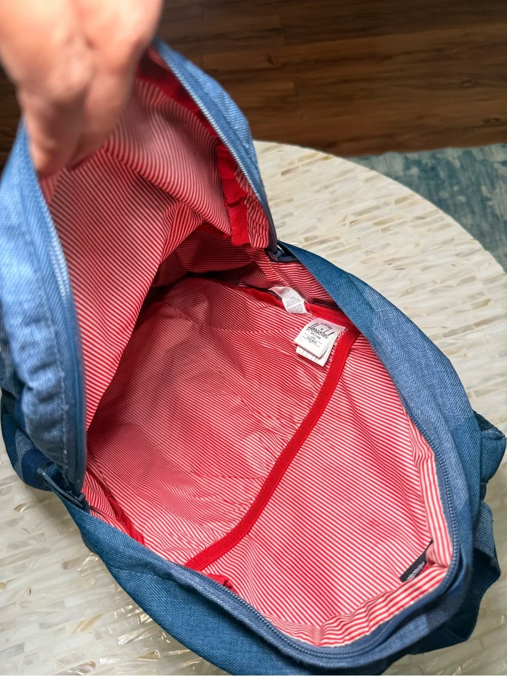 Herschel Supply Company Blue Patterned Canvas Backpack